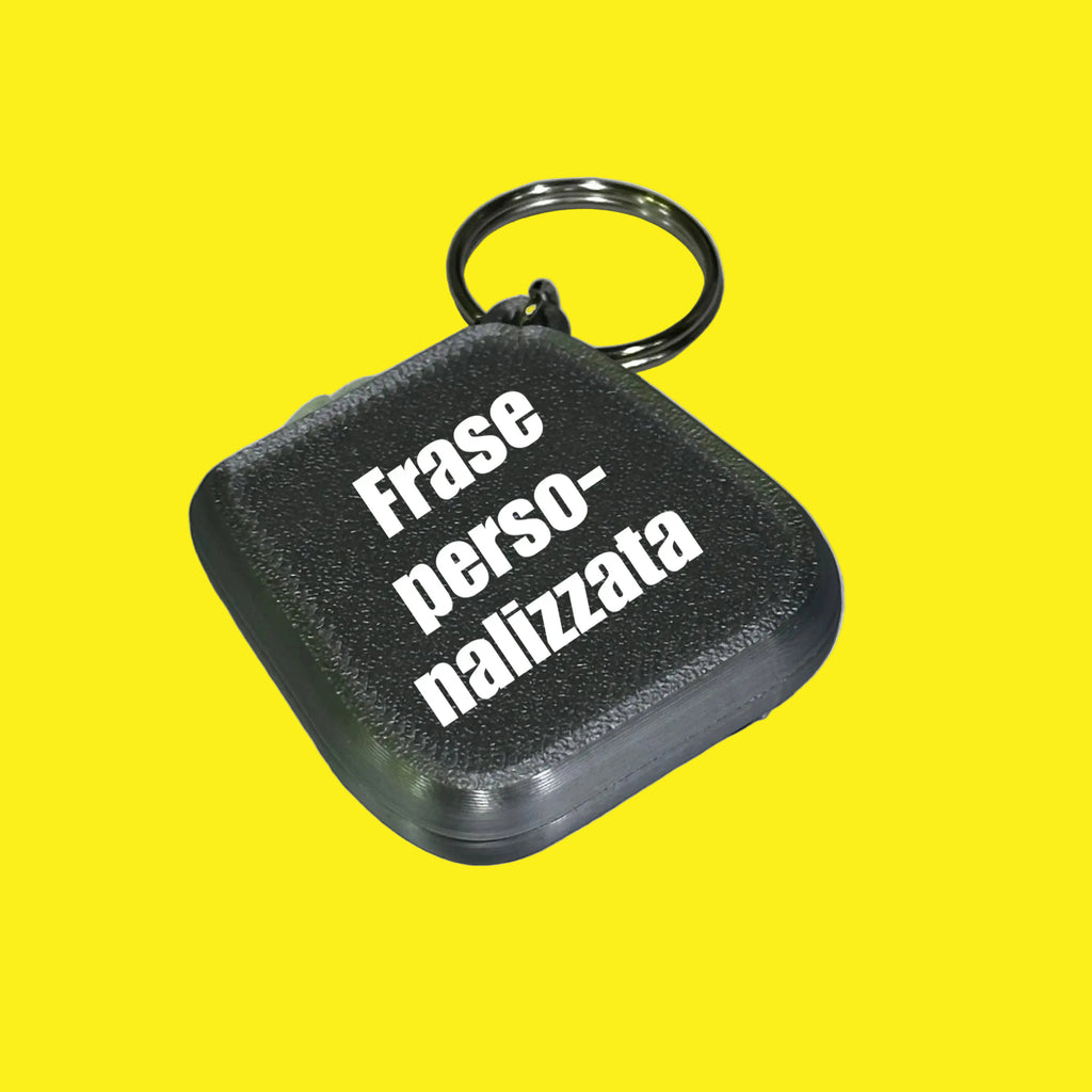 Portachiavi Fotocamera 3D Personalizzato con Foto e Frase