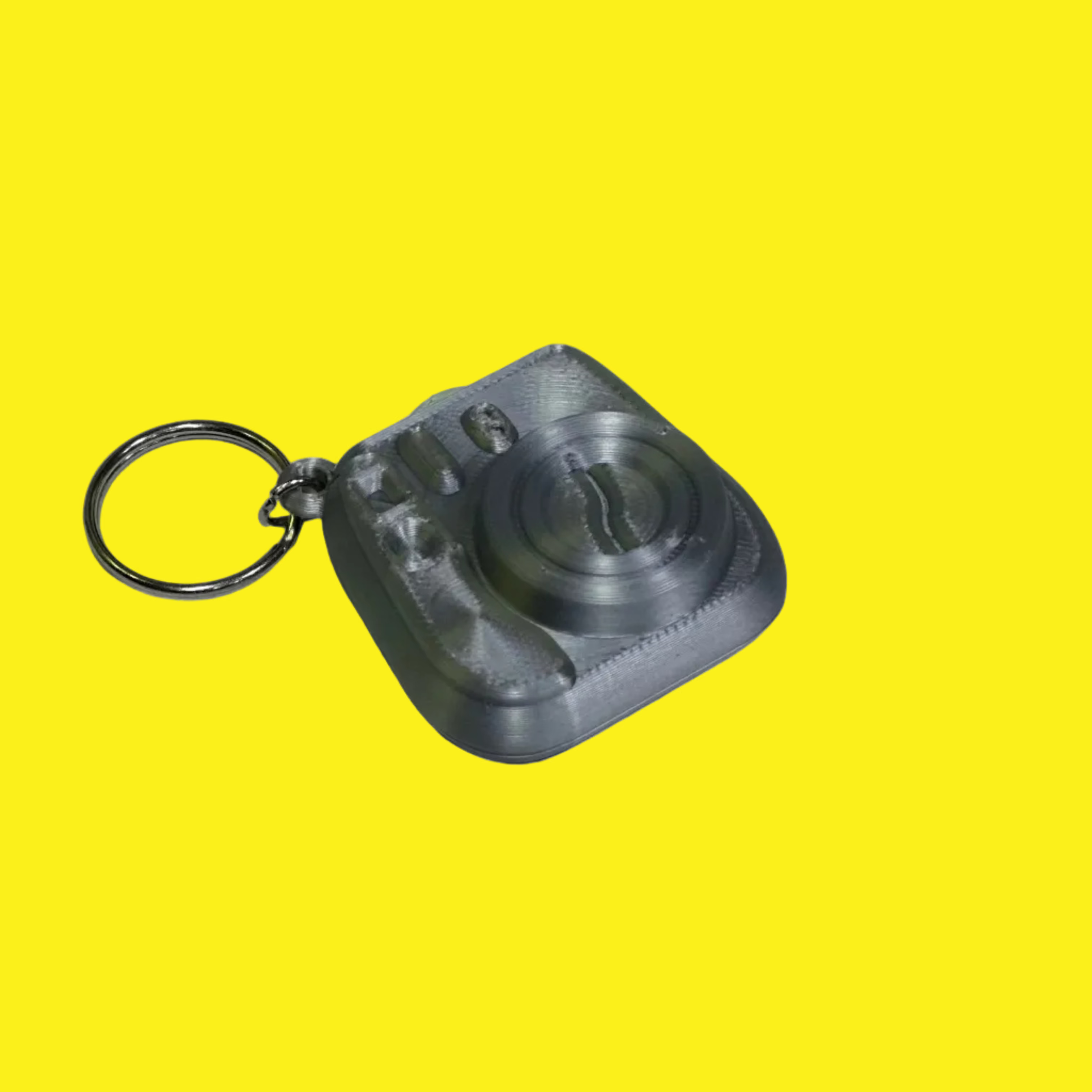 Portachiavi Fotocamera 3D Personalizzato con Foto e Frase