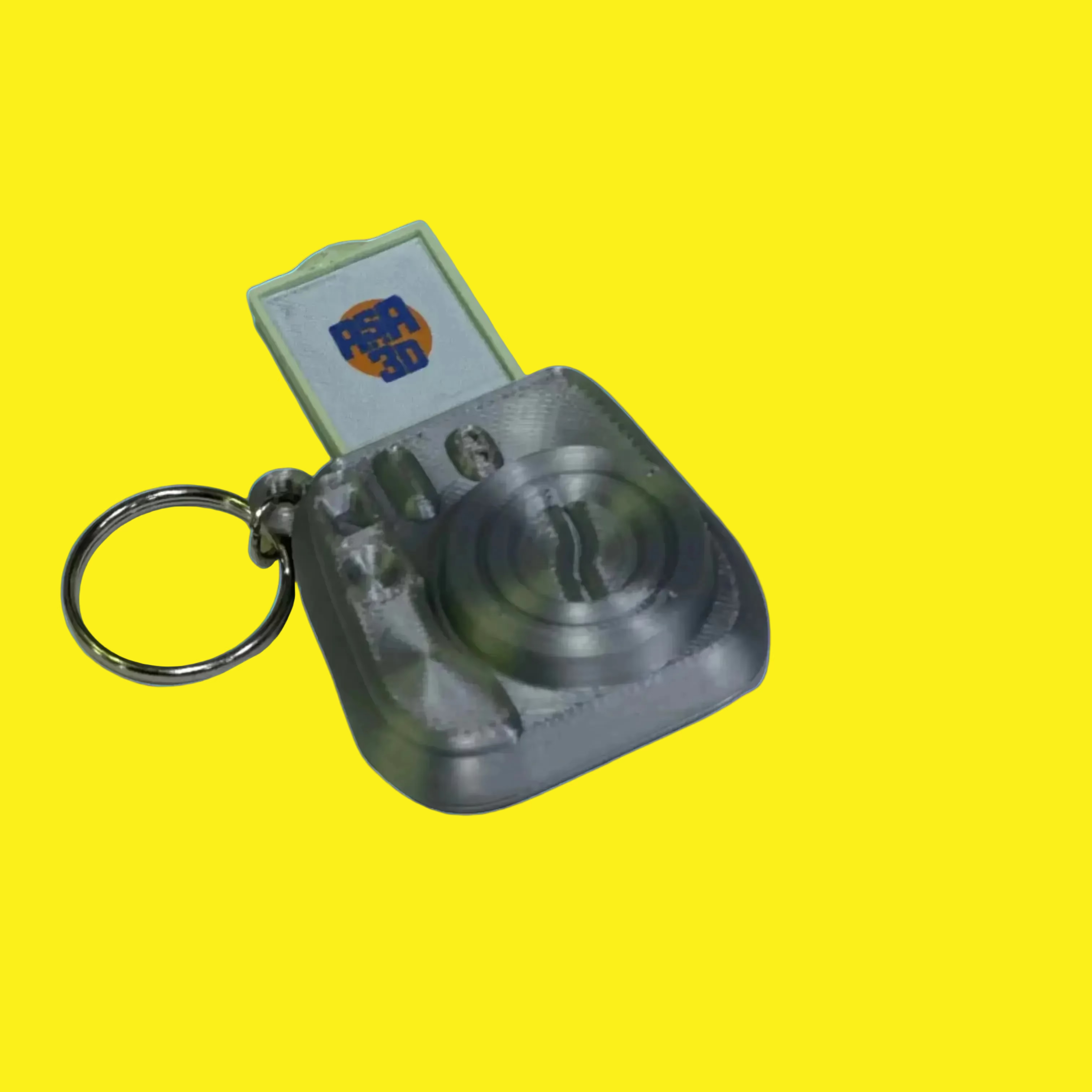 Portachiavi Fotocamera 3D Personalizzato con Foto e Frase